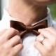 Groomsmen Wedding Leather Bow Tie Bowtie - Gifts for Him- Gifts for Husband - Wedding Party Gift - Christmas Gift For Him - The Mr. Baker