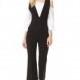 Office Wear Slimming V-neck Crossed Straps One Color Fall Jumpsuit - Bonny YZOZO Boutique Store