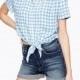 2017 summer new sweet fresh midriff-Baring lace hem short sleeves blouse - Bonny YZOZO Boutique Store