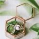 Copper Ring Bearer Box, Glass Wedding Ring Box, Geometric Glass Ring Box, Glass Wedding Ring Holder, Engagement Ring Box, Proposal Ring Box