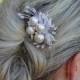 ON SALE Bridal Hair Comb, Crystal & Cream Blush Pearl Bridal Hair Piece, Wedding Hair Accessories, Bridal Hair Clip TALIA