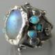 Oval Rainbow Moonstone Opal Queen Ring Sterling Silver Ring Big Statement Ring Size 4-11 affordable Engagement Ring