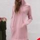 Sweet Pleated Trail Dress Jersey Soft Casual Hoodie Hat Dress Sweater - Bonny YZOZO Boutique Store