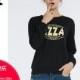 Must-have Oversized Vogue Student Style Printed Scoop Neck Alphabet 9/10 Sleeves Hoodie Top - Bonny YZOZO Boutique Store