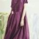purple maxi dress, purple bridesmaid dress, maxi linen dress,  boho wedding dress,  maxi linen dress in purple,  linen summer dress