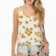 Street Style Vogue Printed Crossed Straps Chiffon Daisy Summer Sleeveless Top Strappy Top - Bonny YZOZO Boutique Store