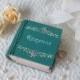Engagement ring box Proposal ring box Personalized box Teal ring bearer book box  Ring bearer pillow Wooden ring box Gift for girlfriend