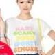 Fresh Student Style Printed Scoop Neck Alphabet Cute Crop Top T-shirt Top - Bonny YZOZO Boutique Store