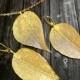 Real Aspen Gold Leaf Jewelry Set Real Leaf Pendant Leaves Earrings Dipped Leaves Jewelry Necklace Earrings Set Gift For Her Bridal Gift