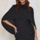 Spring 2017 new elegance Cape sleeve bag hip dress Turtleneck knit dress - Bonny YZOZO Boutique Store