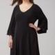 Vogue Simple Flare Sleeves Plus Size Frilled Dress - Bonny YZOZO Boutique Store