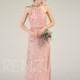 Party Dress Dusty Rose Sequin Prom Dress Spaghetti Strap Bridesmaid Dress Sleeveless Fitted A-Line Maxi Dress Open Back Wedding Dress(HQ677)