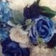 Wedding bouquet, bridal bouquet, Wedding, Bridesmaid, elegant, blue, white, sage green, greenery, centerpiece
