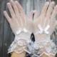 Embroidered fish net white wedding gloves, fish net gloves, bridal mittens, Audrey Hepburn style gloves, vintage bride, victorian grace