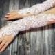 White Lace Bridal Gloves Wedding Gloves Gift For Bride