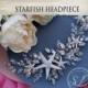 Beach headband Nautical Wedding Headpiece Bridal Starfish Hair Vine beach rose gold hair clip Bride Silver Hair Piece Shell crown mermaid
