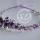 Purple Crystal hair vine Violet Beaded headband Lilac Crown with gemstones Boho wedding wreath Attire Wired Hair Jewelry bande de mariage