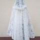 Medieval hooded Catholic Mantilla Veil Сhurch scarf Renaissance Fairy latin mass veils bridal lace cloak girls hooded cloak costume