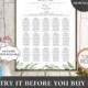 Wedding Seating Chart Table Assignment Poster Reception Dinner Table Name Board Find Your Seat Plan DIY Template Olive Mediterranean PCOLWS