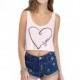 I HEART YOU heart-shaped pattern hand-painted prints cropped Camisole - Bonny YZOZO Boutique Store