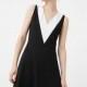 Must-have Vogue Split Front Solid Color Slimming V-neck Sleeveless Dress - Bonny YZOZO Boutique Store