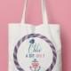 Custom tote Bridal Party gift - Bridal tote bag Bachelorette - tote bag Canvas Navy design. 