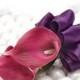 Dark Pink Fuchsia Calla Corsage - Real Touch Calla Lilies with a Satin Wrist band - Select Ribbon and Pin Colors-Weddings and Proms