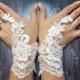 Wedding gloves White bridal lace gloves fingerless gloves french lace gloves, Alencon lace gloves