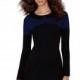Vogue Split Front Solid Color Slimming Fall 9/10 Sleeves Black Dress - Bonny YZOZO Boutique Store