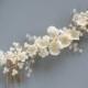 Ivory Wedding Blossom  hair comb Wedding hair comb Ivory Bridal flower comb Blossom headpiece Wedding hair accessories
