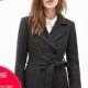 Slimming Double Breasted Tie Wool Coat Overcoat - Bonny YZOZO Boutique Store