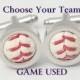 Game Used Baseball Cufflinks - Choose your favorite team! AL