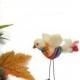 Handmade little bird, felted, birthday MOM, ornament, miniature decoration, window, cake topper wedding, Christmas gift