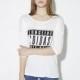 Oversized Vogue Printed 3/4 Sleeves Alphabet Summer T-shirt - Bonny YZOZO Boutique Store