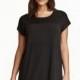 Oversized Slimming Plus Size Short Sleeves Black Summer T-shirt Top Basics - Bonny YZOZO Boutique Store