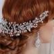 Bridal Hair Vine Wreath Rhinestone Crystal Pearl Headpiece Party Head Piece Accessory Weddings Jewelry Bride Gift Wedding Brides Accessories
