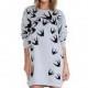 Simple Printed 9/10 Sleeves Hoodie Dress - Bonny YZOZO Boutique Store