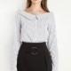 Vogue Sexy Slimming Bateau Off-the-Shoulder Fall 9/10 Sleeves Stripped Blouse - Bonny YZOZO Boutique Store