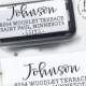 Custom Address, Stamp, Christmas Address, Self Inking Stamp, Wedding Stamp, Calligraphy Stamp, Custom Stamp  - Johnson