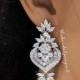 Bridal Earrings, Earring for Brides, Wedding Earrings,Jewelry, Silver Earrings,Cubic Zirconia Earrings, Chandelier Earrings,Teardrop Earring