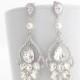 Bridal Earrings Chandelier, Wedding Statement Earrings, Art Deco Wedding Earrings, Pearl Chandelier Earrings, Bridal Chandelier Earrings