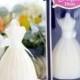 BeterGifts Wedding Dress Elegant Scented Tealight Candle Favor