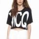 Oversized Vogue Printed Scoop Neck Alphabet T-shirt - Bonny YZOZO Boutique Store