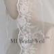 Lace Wedding Veil, Bridal Veil Lace, Fingertip Mantilla Veil, Floral w Leaf Lace Veil, Lace veil, Mi Bridal Veil