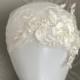 Birdcage veil - vintage style headband - 1950s wedding - lace headband - wedding headpiece ivory - 1950s dress