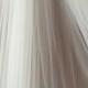 300cm wide soft flowy tulle lace fabric for bridal veils in off white champagne, wedding gown lining fabric