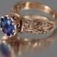 The ENCHANTED PRINCESS 14k rose gold Alexandrite engagement ring