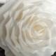 1 Giant 15" white paper rose, Bridal bouquet white, Giant paper flower, Large rose, Birthday decor, Wedding decor big rose, Centerpiece rose