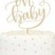 Oh Baby Gold Mirror Cake Topper