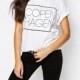 Boyfriend Vogue Printed Slimming Alphabet White Summer T-shirt - Bonny YZOZO Boutique Store